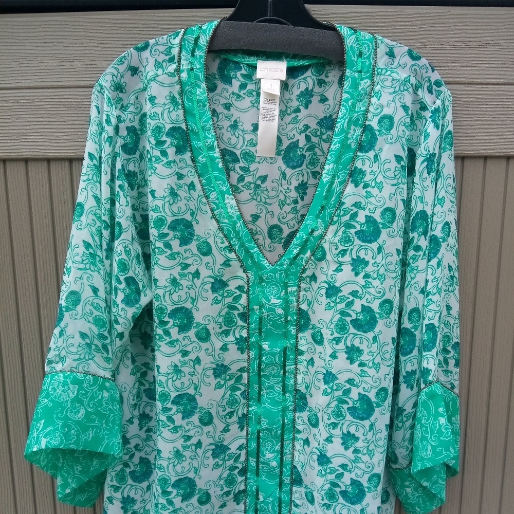 Chico's Floral Tunic - Picture 1 of 4